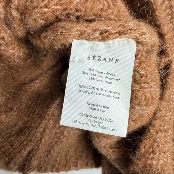 Sezane Emile Cardigan - Mottled Camel - Picture 2 of 6